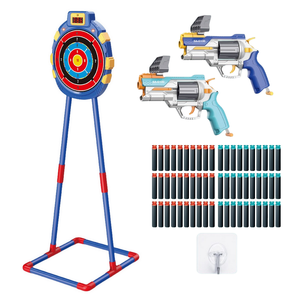 KSF 2025 NOUVEAU Kit de jeu de tir électronique numérique avec cibles rondes et 2 pistolets lance-fléchettes en mousse pour enfants - Product Image 1
