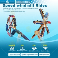 Manèges à sensations fortes pour fêtes foraines, manèges extrêmes Speed Windmill avec lumières LED, certifiés CE, capacité 30 personnes, SHENLON SLSW-A 58kw à vendre