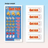Tarjetas de Bingo Multicapa de 5 Ventanas con Pestaña Desgarrable, Personalizadas, Troqueladas, de Fácil Apertura Instantánea, de Cartón y Papel Periódico
