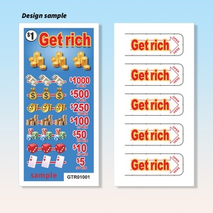 Cartes de Bingo à 5 Fenêtres Multi-Couches avec languettes à tirer, découpées sur mesure, à ouverture facile, billets à languettes instantanées - Product Image 3