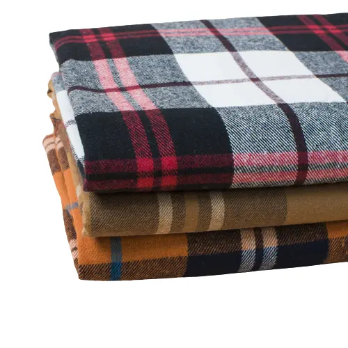wholesale 100%cotton fabric flannel fabric high density grid pattern for t-shirt pillow apparel