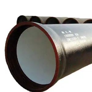 Iso2531 K9 đẩy vào ống sắt dễ uốn tráng kẽm tròn ống dễ uốn 6 mét dài di Ống nhà máy cấp nước