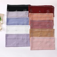 90*90cm Grosir Syal Persegi Anak-Anak Malaysia Berkualitas Tinggi Premium Mewah Berlian Syal Hijab Chiffon Poliester