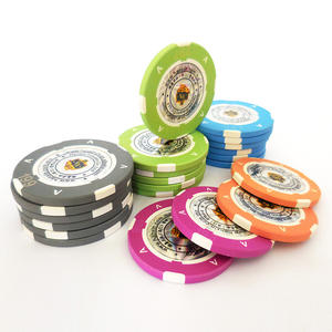 Fichas de póker de cerámica europeas personalizadas de 14g con logotipo de 5000 piezas para juegos de póquer y <span class=keywords><strong>casino</strong></span> <span class=keywords><strong>Joker</strong></span> - Product Image 1