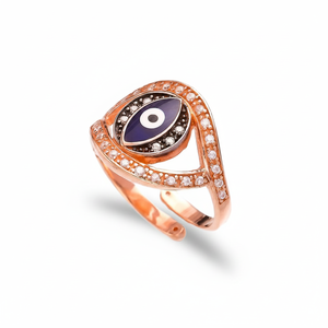 Jewellery <b>Ring</b> Wholesale Handcrafted <b>Adjustable</b> 925 Sterling <b>Silver</b> New Trending Eye Design Turkish for Girl Handmade - Product Image 2