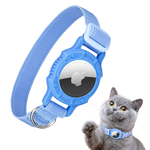 <span class=keywords><strong>Collier</strong></span> de sécurité <span class=keywords><strong>pour</strong></span> animaux de compagnie avec support <span class=keywords><strong>pour</strong></span> Apple Tracker, <span class=keywords><strong>collier</strong></span> élastique réglable <span class=keywords><strong>pour</strong></span> chaton compatible AirTag - Product Image 1