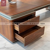 LBZ-348X Nouveau bureau de direction de style chinois en bois massif de noyer noir d'Amérique du Nord, table de grande classe haut de gamme