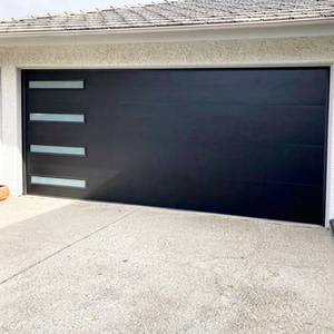 Portes de garage sectionnelles en alliage d'aluminium avec design moderne antivol, double vitrage à économie d'énergie pour villa - Product Image 1