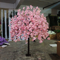 BL-AT23 2026 Grün-Blaue Hochzeitsdekoration 2m Künstliche Fiberglas-Kirschblüten-Lichter Sakura-Blumenzweige Bäume Zweige
