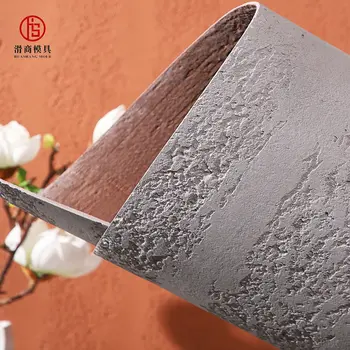 Cladding moonscape stone material effect flexible clay thin panels tile for wall veneer