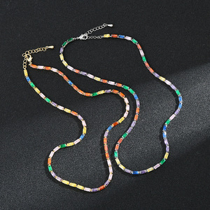 Collar Deportivo de Cobre Genuino Chapado en Oro con Circonitas, el Más Vendido en <span class=keywords><strong>Wish</strong></span>, para Mujer, Estilo Atrevido - Product Image 1