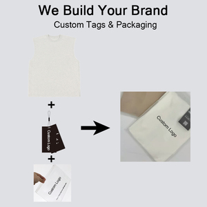 เสื้อกล้ามโอเวอร์ไซส์ผ้าฝ้าย 100% หนัก 240GSM สำหรับผู้หญิง พร้อมโลโก้แบบกำหนดเองส่วนตัว - Product Image 4