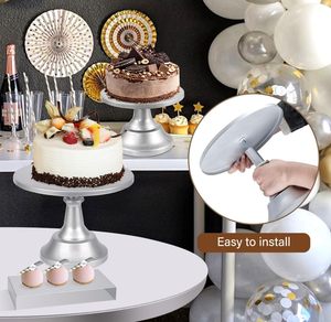 ชุดที่วางแสดงเค้กโลหะแบบทันสมัยจำนวน6ชิ้นพร้อมถาดขนมหวานสำหรับคัพเค้กปาร์ตี้อุปกรณ์สำหรับวางเค้ก - Product Image 6