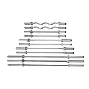 Venta al por mayor cURL competencia <span class=keywords><strong>Power</strong></span> <span class=keywords><strong>bar</strong></span> gimnasio levantamiento de pesas barra de acero cromado - Product Image 2