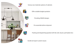 定制完整的PVC/漆柜套装现代小型乙烯基包装厨柜来自广东供应商 - Product Image 5