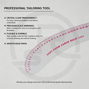 Regla Curva Transparente <span class=keywords><strong>de</strong></span> 48 cm para Diseño <span class=keywords><strong>de</strong></span> Patrones <span class=keywords><strong>de</strong></span> <span class=keywords><strong>Costura</strong></span>, Herramienta <span class=keywords><strong>de</strong></span> Dibujo para Diseño <span class=keywords><strong>de</strong></span> Moda, 12-248 Vary Form - Product Image 4