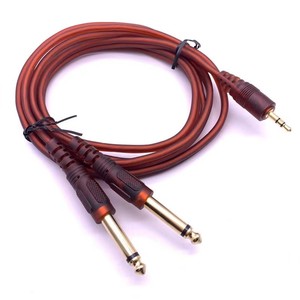 Adaptador de 3,5mm a <span class=keywords><strong>doble</strong></span> conector de 6,5mm, <span class=keywords><strong>Cable</strong></span> de Audio <span class=keywords><strong>doble</strong></span> <span class=keywords><strong>macho</strong></span> de 6,35mm, conector Mono de 1/4 "a estéreo de 1/8", <span class=keywords><strong>cable</strong></span> auxiliar de 3,5mm - Product Image 3