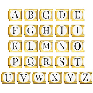 Pulsera de Acero Inoxidable Personalizada con Dijes Italianos, Cadena de Mano con Dijes Redondos con Letras, DIY para Mujer, Regalos de Navidad - Product Image 4
