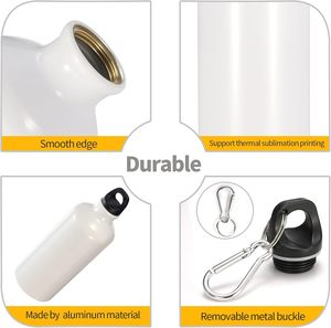 Botella Deportiva de Aluminio Blanca para Sublimación, Logotipo <span class=keywords><strong>SIY</strong></span>, Botella Deportiva para Escalada - Product Image 3