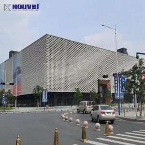 Nouvel vật liệu xây dựng 3D tường trang trí nội thất kim loại trừu tượng gạch nhôm sóng cá Quy mô dòng trang trí nhôm Panel tường - Product Image 1