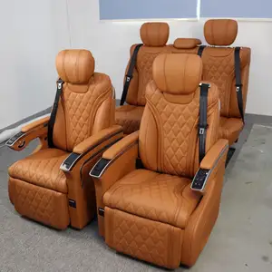 Прямая продажа с фабрики, комплект роскошных сидений из двух частей, среднее и одно заднее сиденье для MPV с электрическим вращением