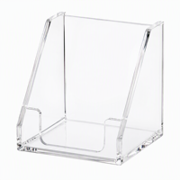 Support de filtre à café en acrylique personnalisé, transparent, pour comptoir, pour filtres coniques en papier, avec logo OEM, organisateur de bar à café, présentoir