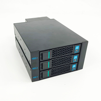 Boîtier de disque dur 3.5 "/2.5" Cage de stockage d'échange à chaud à 3 baies avec positions de lecteur optique Accessoires informatiques