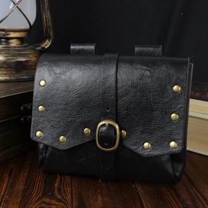 Borsa da Cintura in Pelle PU con Rivetti Medievali, Marsupio Vintage Rinascimentale da Pirata Mercenario LARP, Sacchetto Portaoggetti Staccabile - Product Image 2