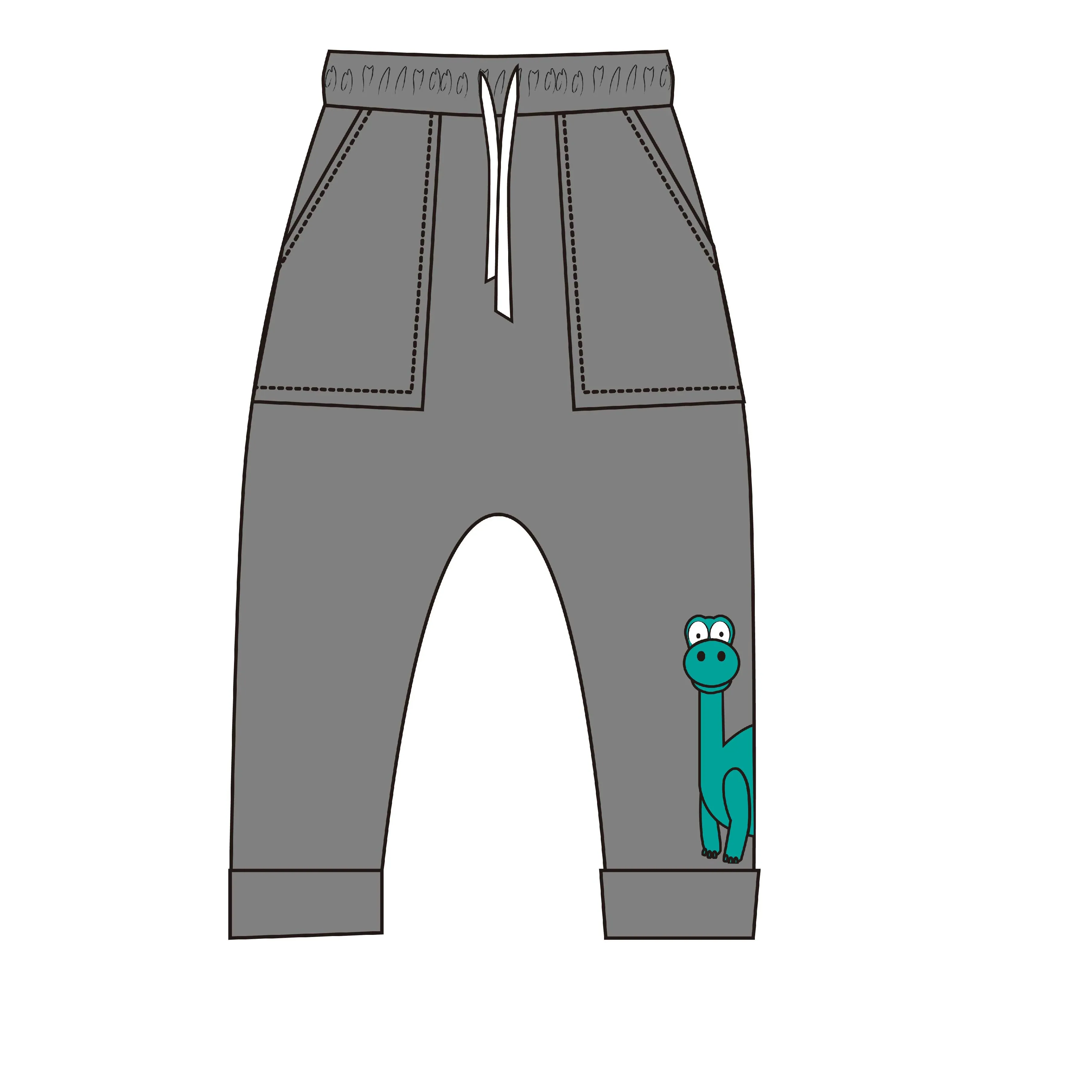 Yihui su misura 2T-8T ragazzi pantaloni lunghi per bambini pantaloni della tuta 100% pantaloni di cotone Jogger