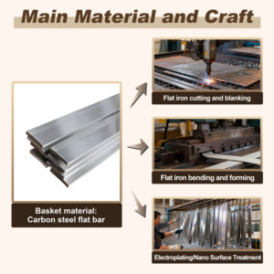 Alandwares, estante de almacenamiento de vajilla ovalada de hierro multiusos moderno, bandeja oscilante <span class=keywords><strong>cromada</strong></span>, organizador, estante de <span class=keywords><strong>cocina</strong></span> giratorio, fácil de limpiar - Product Image 3