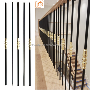 Maniglia in Ottone Elettroplaccato in Alluminio LD per Ringhiera Interna Rotonda in Metallo da 5/8 Pollici (YS-329) - Product Image 1