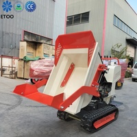 Vente chaude entièrement automatique petit seau basculant machines agricoles, petit Transport sur chenilles, camion à benne basculante multifonctionnel