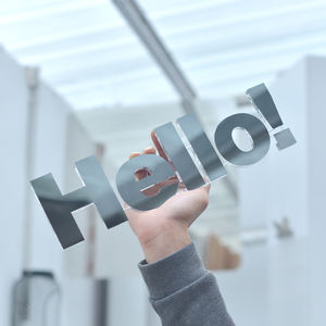 Auto-adhésif acrylique or en trois dimensions personnalisé 3D lettre mur logo logo - Product Image 2