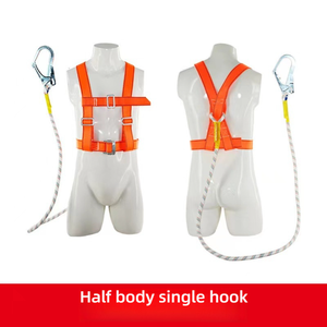Chicote de segurança de 5 pontos de corpo inteiro para trabalho aéreo-poliéster de alta resistência, resistência à tração 25kN, GB 6095-2021/CE Certified - Product Image 4