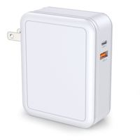 Cargador Rápido GaN PD de 65W, 4 en 1, Cable USB C Retráctil, Cargador de Pared con Enchufe para EE. UU., UE, Reino Unido y Australia, Bloque de Carga Portátil para Teléfono y Laptop