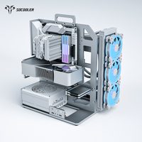 Socooler New ATX Gaming PC Box Boîtier Aerometal en aluminium avec prise en charge RX 6750 GPU pour les joueurs PC