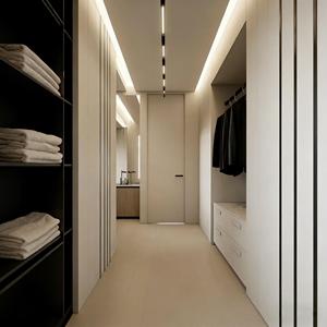Armoire de chambre à coucher <span class=keywords><strong>en</strong></span> <span class=keywords><strong>bois</strong></span> blanc moderne, étagère ouverte, dressing, armoire à vêtements, porte battante, meubles de maison, sur mesure pour appartement - Product Image 4