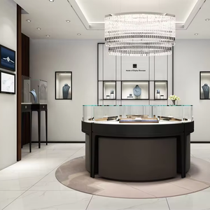 Vitrine de présentation de bijoux entièrement assemblée, verrouillable, sur pied, personnalisable avec un joli logo – Offre Spéciale - Product Image 1