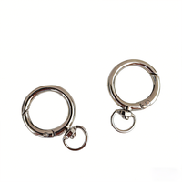 Porte-clés rotatif personnalisé à fermoir rond avec anneau en O, clips de fixation pour sacs, pendentifs et accessoires de bricolage