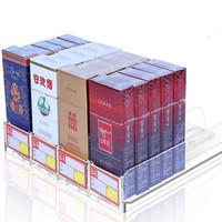 Plateau d'affichage d'étagère en acrylique PS à ressort réglable automatique système de poussoir de cigarettes assemblé système de voie pour les fournitures de supermarché