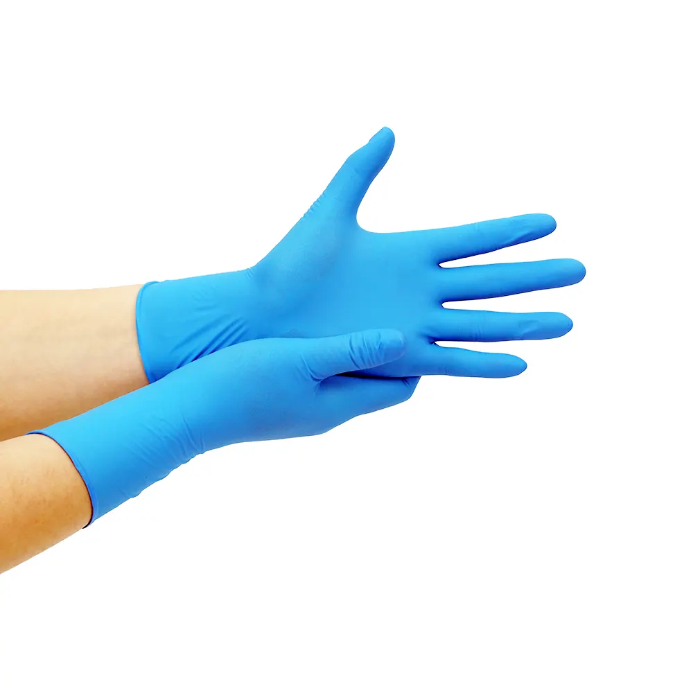 Puder freie Handschuhe 100 Stück pro Box medizinische Untersuchung Nitril handschuh Fabrik Großhandel