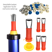 Buse de calfeutrage tout-en-un avec bouchon à vis intégré, applicateur de mastic en silicone réutilisable pour outils de calfeutrage de construction
