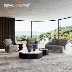 Lawson Housse de canapé <span class=keywords><strong>ronde</strong></span> incurvée moderne pour salon Ensemble de canapé d'angle multi-combinaison de forme spéciale en tissu et cuir - Product Image 5