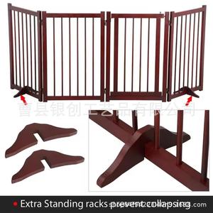 Barrière pour animaux de compagnie en bois extensible 81,7 po x 30,1 po pour chiens, utilisation en intérieur - Product Image 4