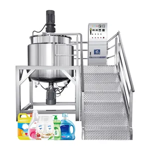 High Shear Shampoo Liquid Soap Making Machine Manufacturing Equipment Heated Double Jacket Cream Liquid Detergent Mixing Machine