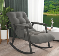 Fauteuil inclinable de loisirs en tissu unique, Design à bascule, chaise longue de salon