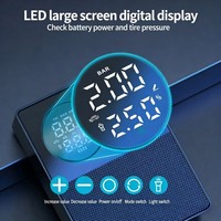 Nouveau Démarreur Électrique Portable 12V en ABS avec Moniteur de Pression des Pneus, Pompe à Air et Lumière d'Urgence pour Voiture, Utilisation d'Urgence, 8000mAh, Pince de Fixation