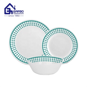 Stile nordico europeo durevole <span class=keywords><strong>piatti</strong></span> in vetro opalino bianco cassaforte microonde stoviglie rotonde 18 pezzi <span class=keywords><strong>set</strong></span> per <span class=keywords><strong>6</strong></span> <span class=keywords><strong>persone</strong></span> - Product Image 3