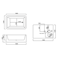 Baignoire Balnéo Acrylique 2 Personnes avec Jets Multiples LED, Spa Intelligent avec Douchette pour Hôtel, Villa, Salle de Bain