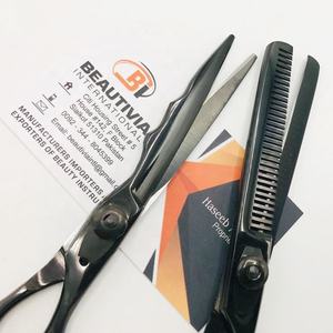 Plasma noir japonais acier inoxydable professionnel ciseaux de coupe de cheveux cheveux beauté cisailles ciseaux de coiffeur salon de coiffure ciseaux - Product Image 2